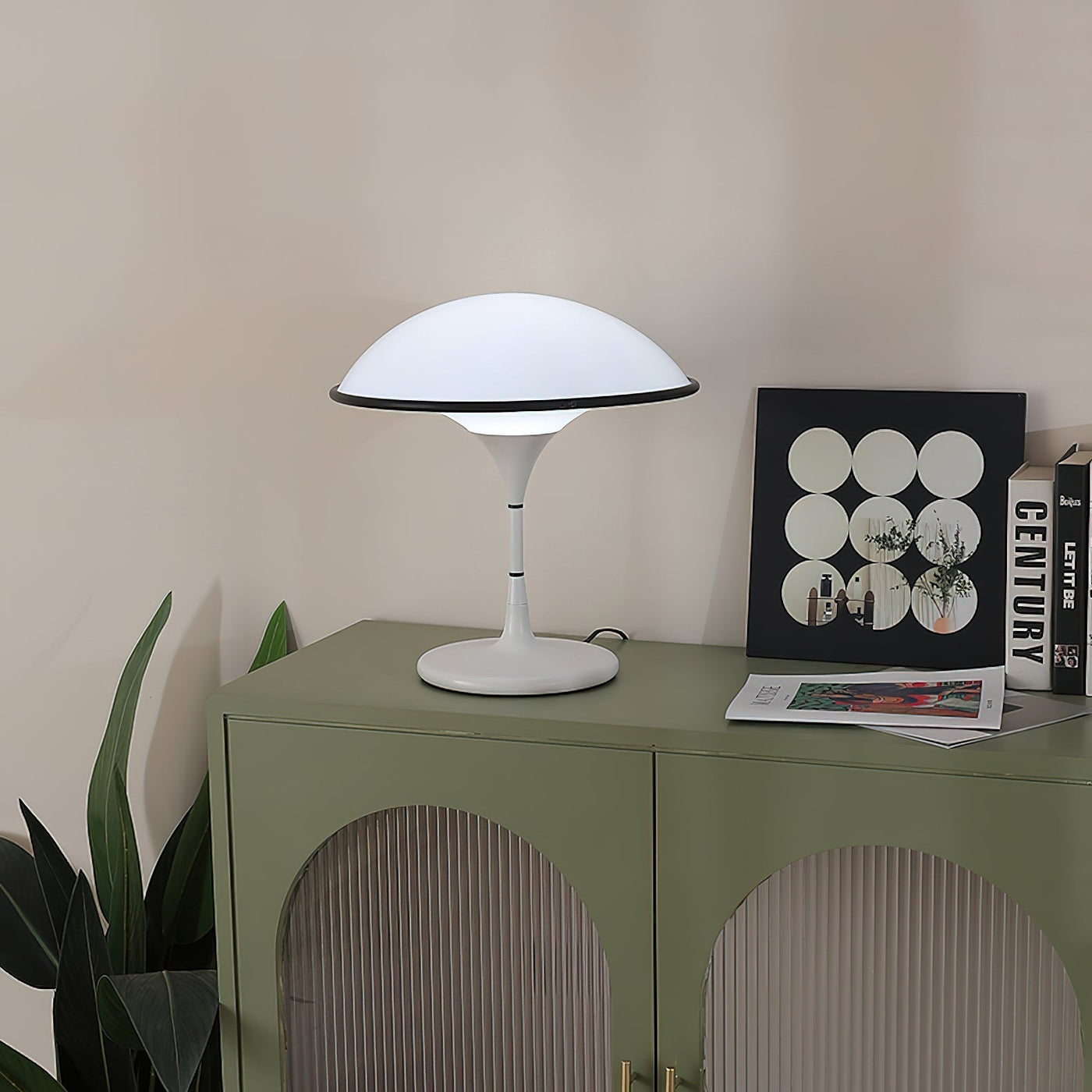 Fontana Table Lamp – Retro Modern LED Desk Light with Dome Shade (E26/E27, 40W)
