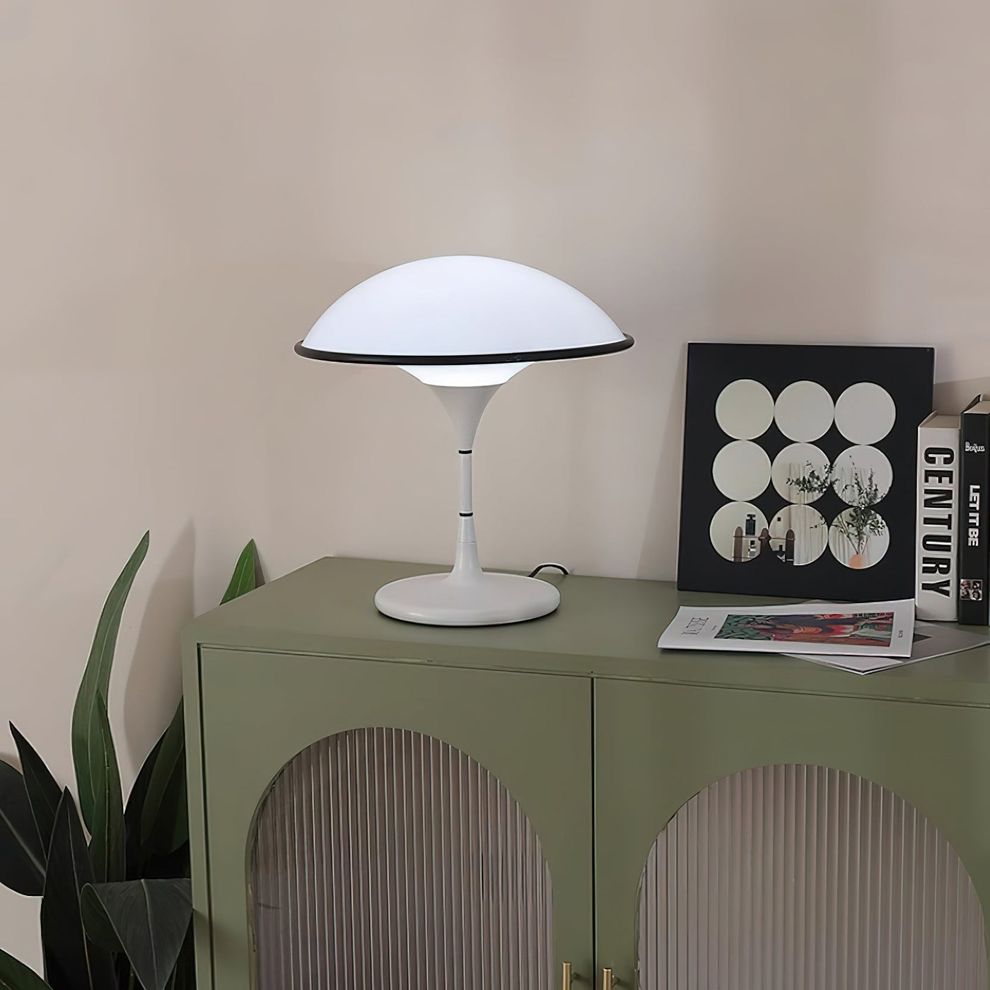 Fontana Table Lamp – Retro Modern LED Desk Light with Dome Shade (E26/E27, 40W)