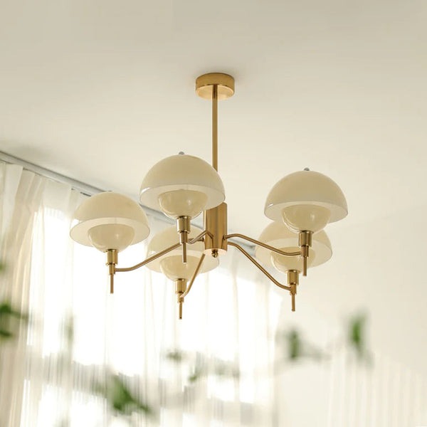 French Bubble Cream Chandelier – Elegant Glass & Crystal Pendant Light