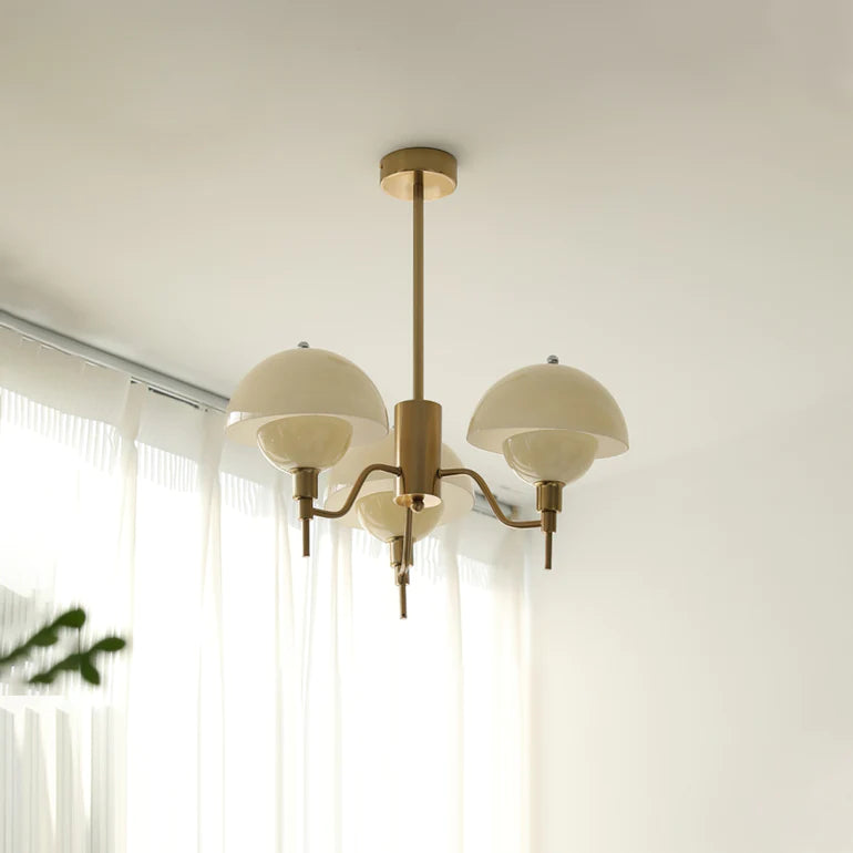 French Bubble Cream Chandelier – Elegant Glass & Crystal Pendant Light