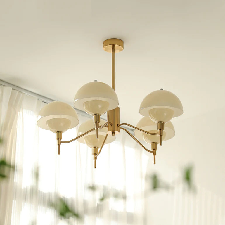French Bubble Cream Chandelier – Elegant Glass & Crystal Pendant Light