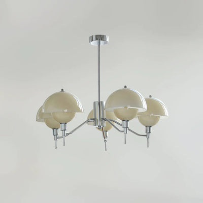 French Bubble Cream Chandelier – Elegant Glass & Crystal Pendant Light