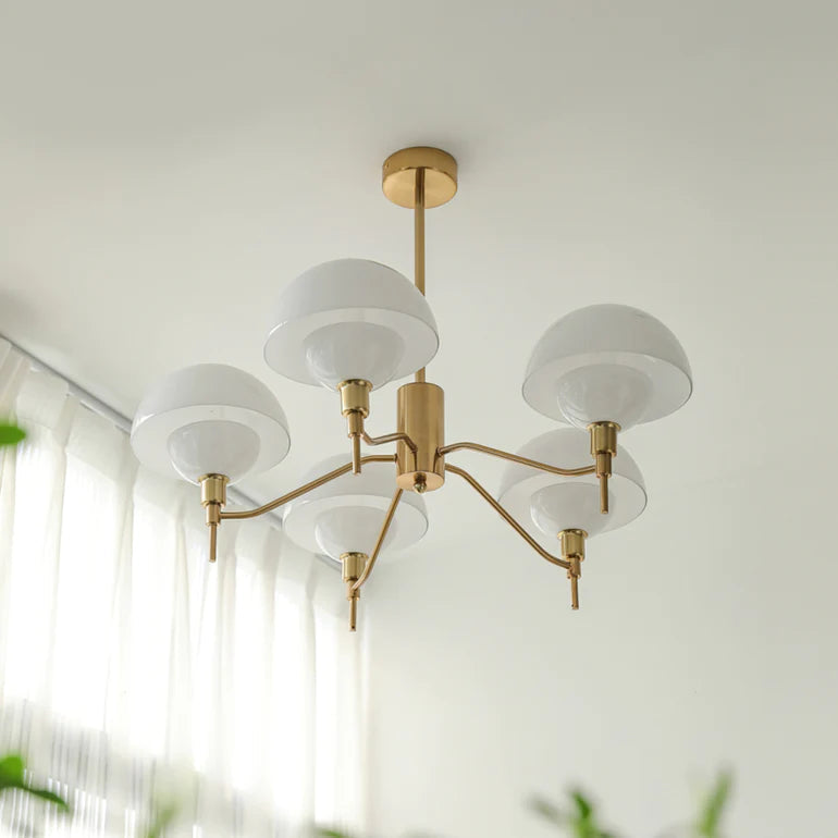 French Bubble Cream Chandelier – Elegant Glass & Crystal Pendant Light