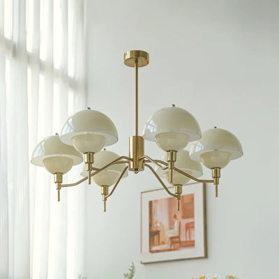 French Bubble Cream Chandelier – Elegant Glass & Crystal Pendant Light