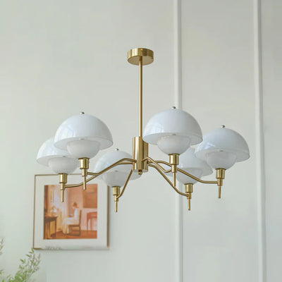 French Bubble Cream Chandelier – Elegant Glass & Crystal Pendant Light