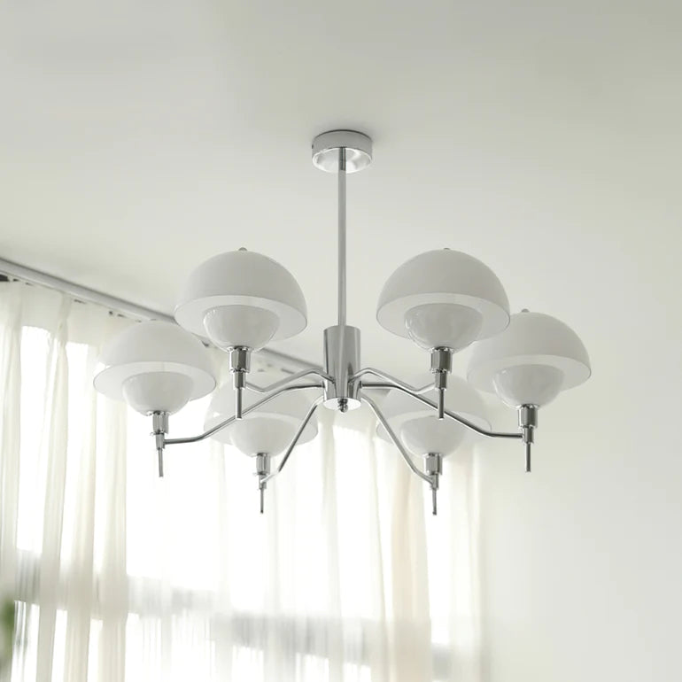 French Bubble Cream Chandelier – Elegant Glass & Crystal Pendant Light