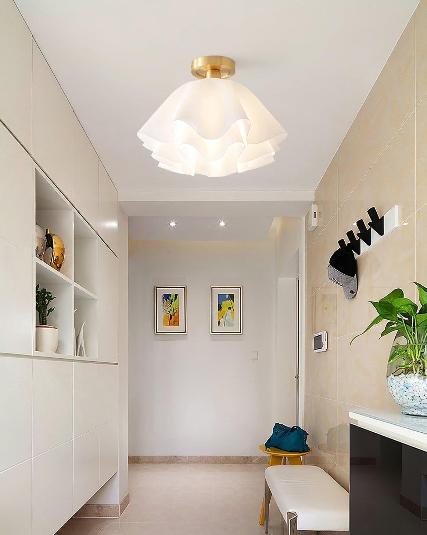Gailon Ceiling Light – Elegant Folded Copper LED Fixture (E27, Modern Design)