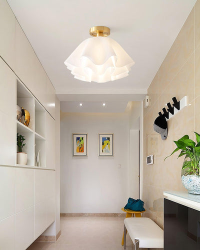 Gailon Ceiling Light – Elegant Folded Copper LED Fixture (E27, Modern Design)