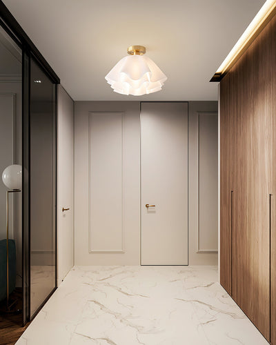 Gailon Ceiling Light – Elegant Folded Copper LED Fixture (E27, Modern Design)