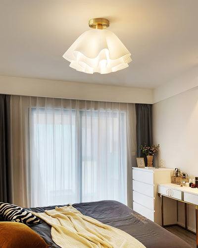 Gailon Ceiling Light – Elegant Folded Copper LED Fixture (E27, Modern Design)