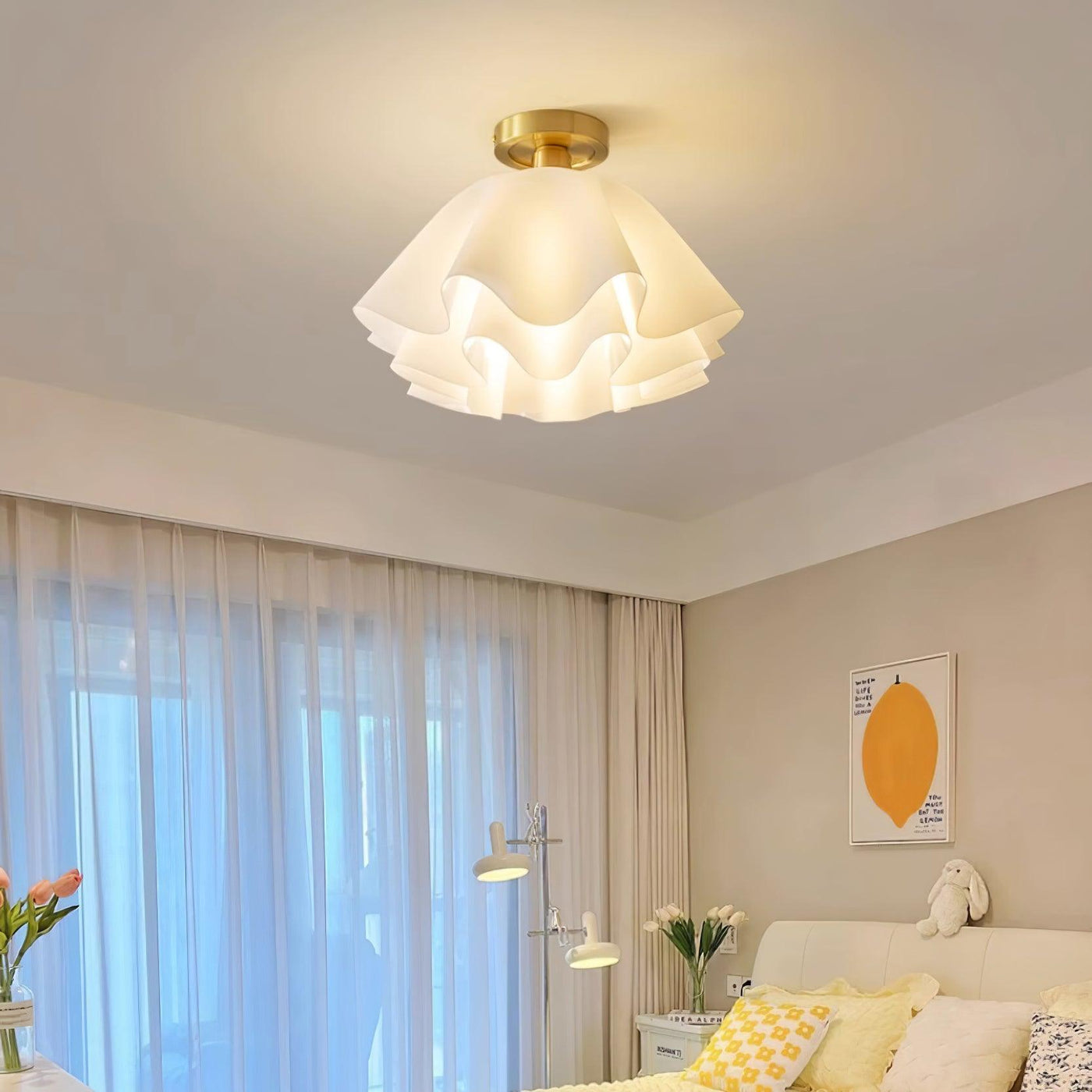 Gailon Ceiling Light – Elegant Folded Copper LED Fixture (E27, Modern Design)