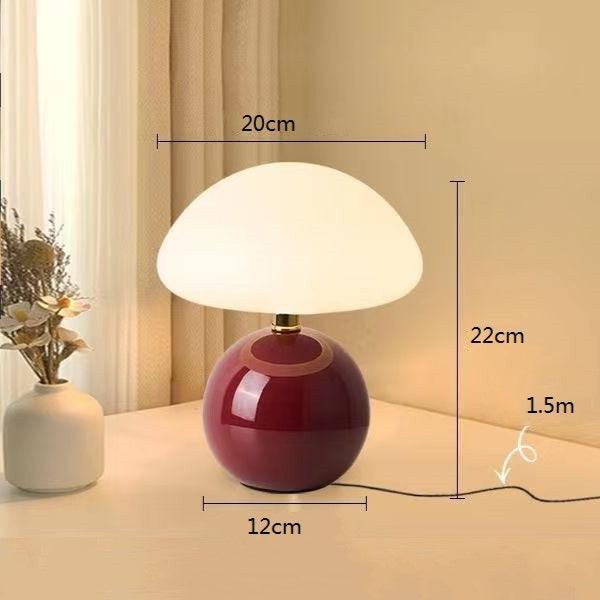 French Cream Mushroom Lamp – Bauhaus-Inspired LED Table Light (Adjustable 3-Colour)
