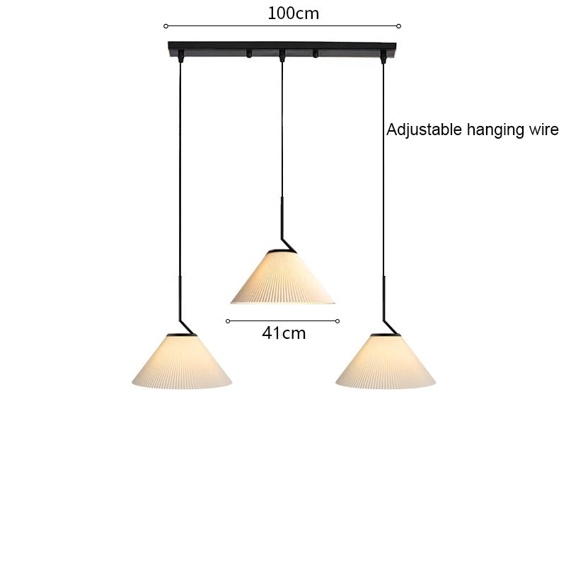 Nordic Pleated Cream Pendant Light – Soft Elegance for Modern Interiors