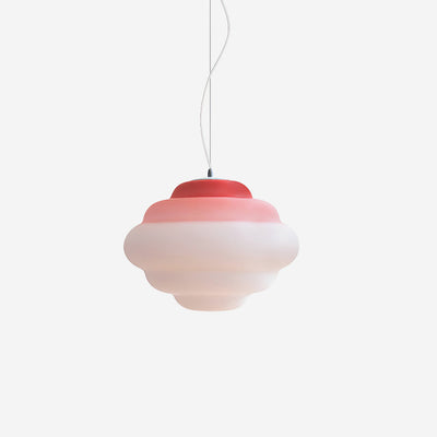 Gradient Cloudy Pendant Light – Frosted Glass Hanging Lamp in Vibrant Colours (E26/E27, Adjustable)