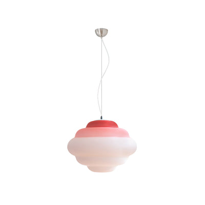 Gradient Cloudy Pendant Light – Frosted Glass Hanging Lamp in Vibrant Colours (E26/E27, Adjustable)