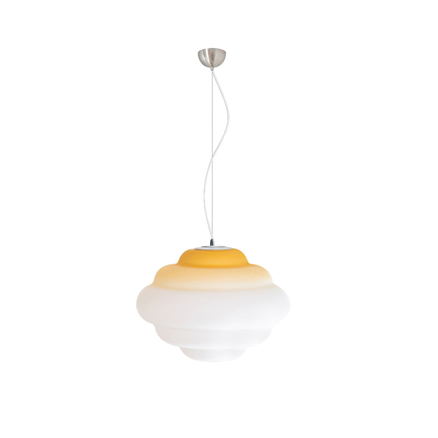 Gradient Cloudy Pendant Light – Frosted Glass Hanging Lamp in Vibrant Colours (E26/E27, Adjustable)