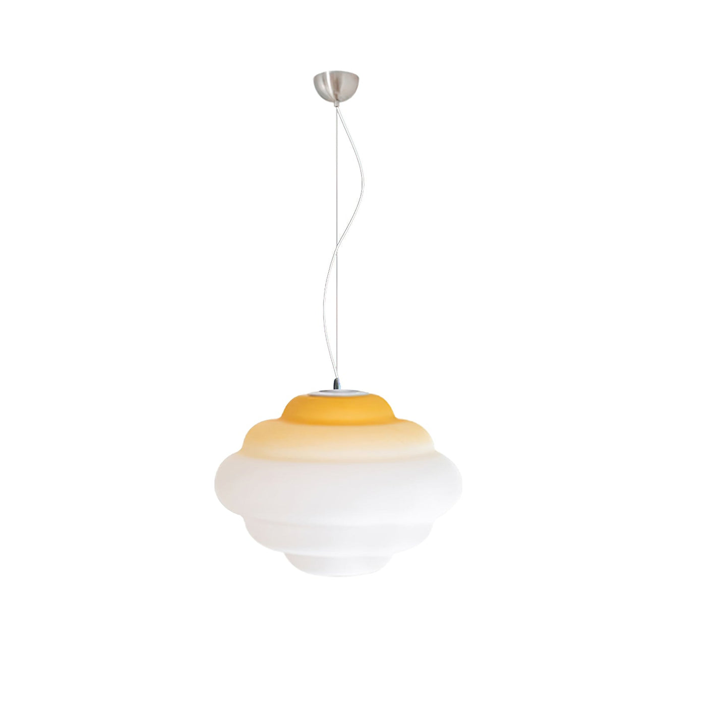 Gradient Cloudy Pendant Light – Frosted Glass Hanging Lamp in Vibrant Colours (E26/E27, Adjustable)
