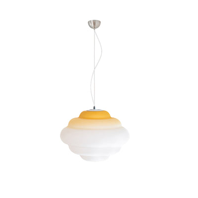Gradient Cloudy Pendant Light – Frosted Glass Hanging Lamp in Vibrant Colours (E26/E27, Adjustable)