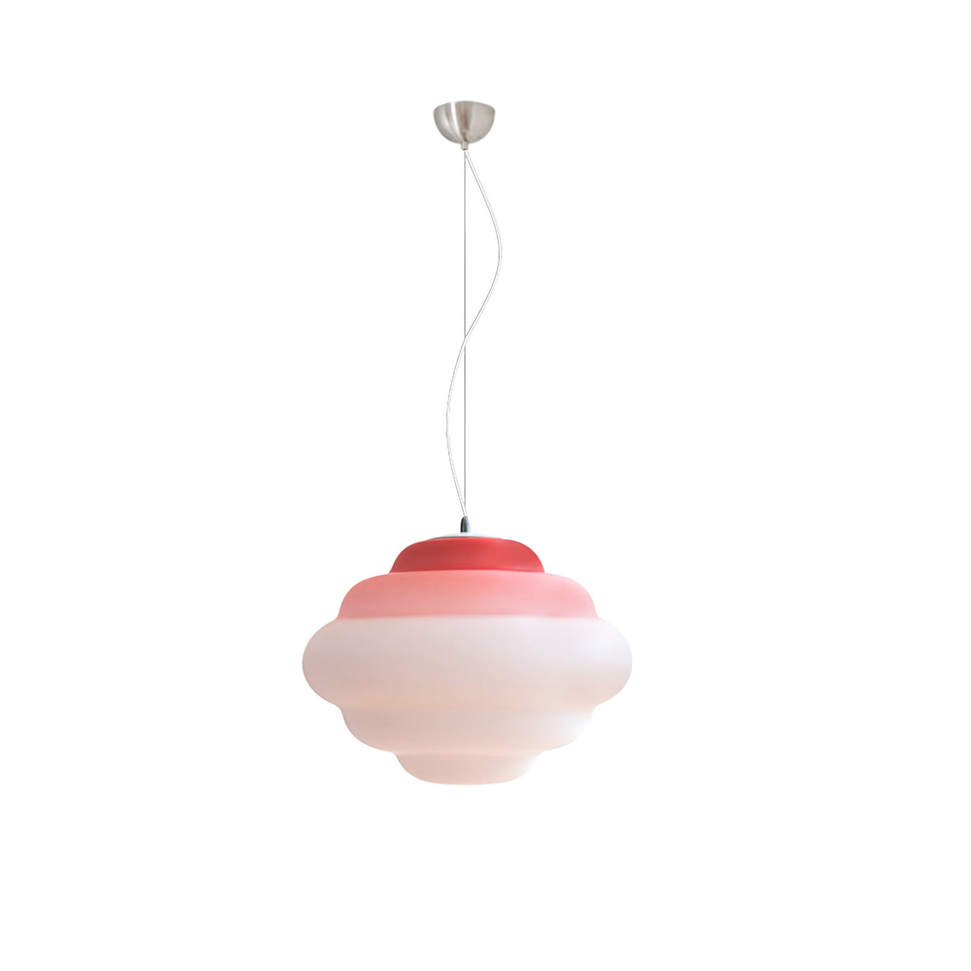 Gradient Cloudy Pendant Light – Frosted Glass Hanging Lamp in Vibrant Colours (E26/E27, Adjustable)