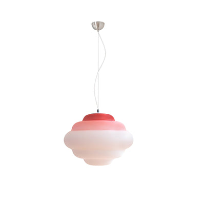 Gradient Cloudy Pendant Light – Frosted Glass Hanging Lamp in Vibrant Colours (E26/E27, Adjustable)