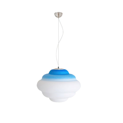 Gradient Cloudy Pendant Light – Frosted Glass Hanging Lamp in Vibrant Colours (E26/E27, Adjustable)