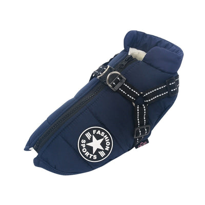 Insulated Dog Winter Coat with Harness – Warmth, Comfort & Safety