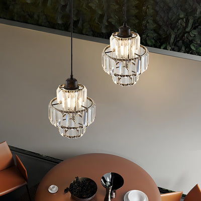 Fernando Glass Crystal Ceiling Light – Elegant Hanging Pendant with E27 Socket