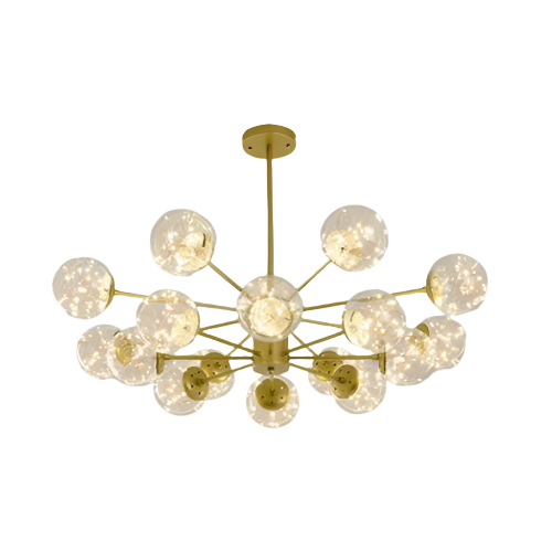 NobleLuminance Glass Ball Chandelier – Timeless Elegance for Luxurious Interiors