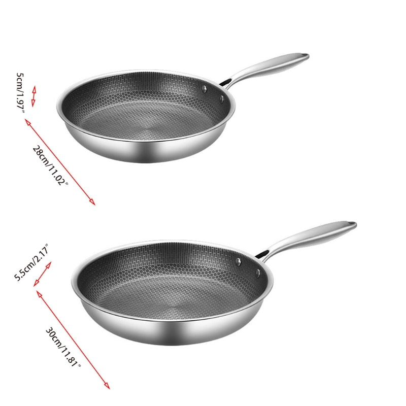 CuisinePro – Stainless Steel Non-Stick Frying Pan for Effortless & Professional Cooking