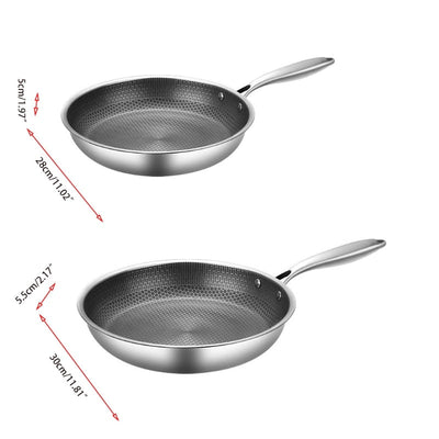 CuisinePro – Stainless Steel Non-Stick Frying Pan for Effortless & Professional Cooking