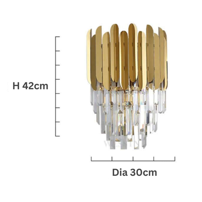 Elegant Wall Light – Stainless Steel & Glass Fixture for Stylish Interiors