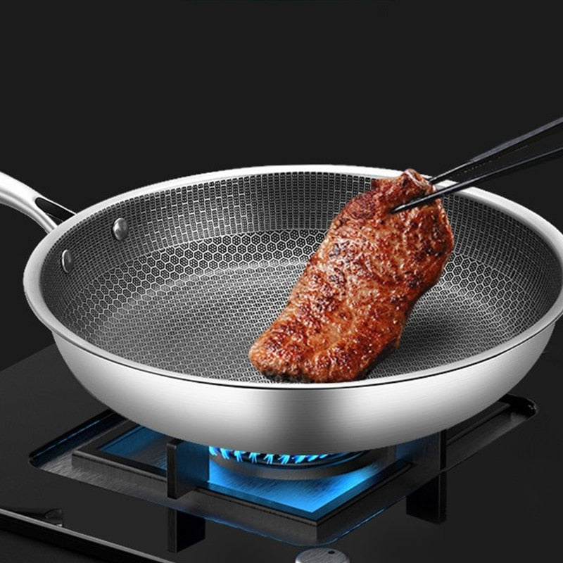 CuisinePro – Stainless Steel Non-Stick Frying Pan for Effortless & Professional Cooking