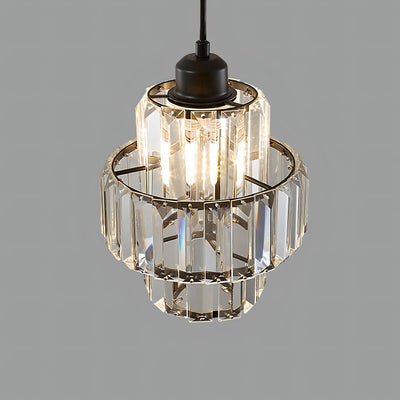 Fernando Glass Crystal Ceiling Light – Elegant Hanging Pendant with E27 Socket