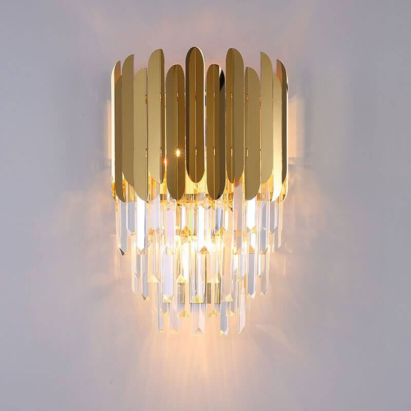Elegant Wall Light – Stainless Steel & Glass Fixture for Stylish Interiors