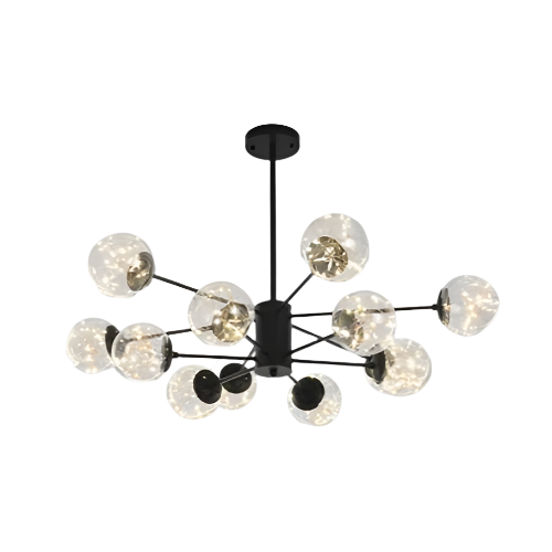 NobleLuminance Glass Ball Chandelier – Timeless Elegance for Luxurious Interiors