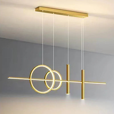 Modern LED Dining Table Ceiling Light – Adjustable Ring Design, Dimmable