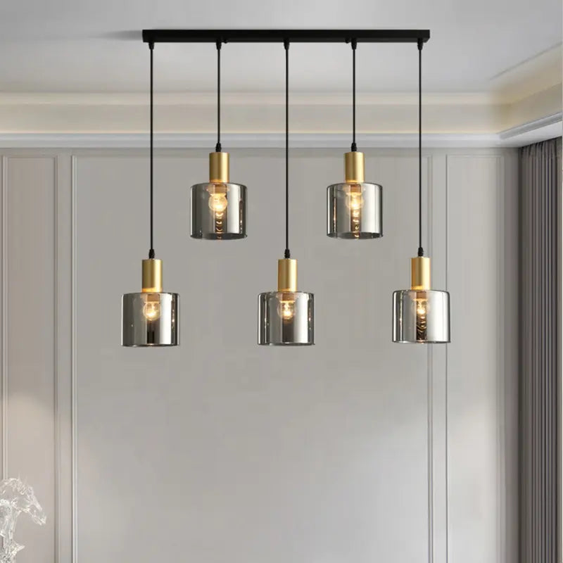 Modern Dining Table Pendant Light – Sleek LED Ceiling Lamp with Adjustable Rings