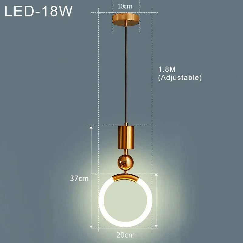 Nordic Simple LED Pendant Light – Scandinavian Minimalism for Modern Spaces