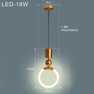 Nordic Simple LED Pendant Light – Scandinavian Minimalism for Modern Spaces