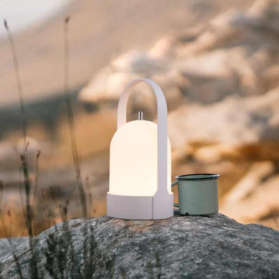 Modern Rechargeable LED Lantern – Wireless Touch-Dimmable Table Lamp