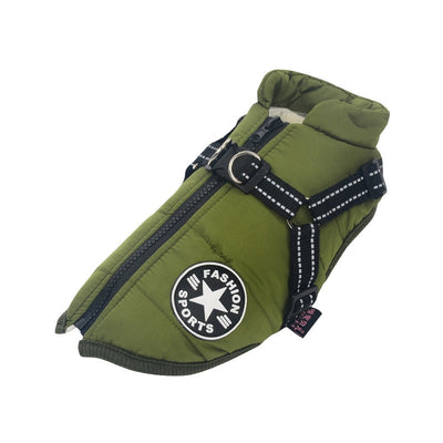 Insulated Dog Winter Coat with Harness – Warmth, Comfort & Safety