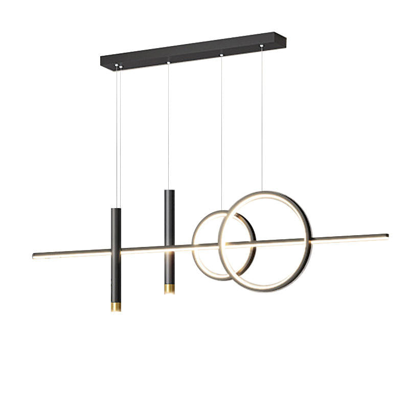 Modern LED Dining Table Ceiling Light – Adjustable Ring Design, Dimmable