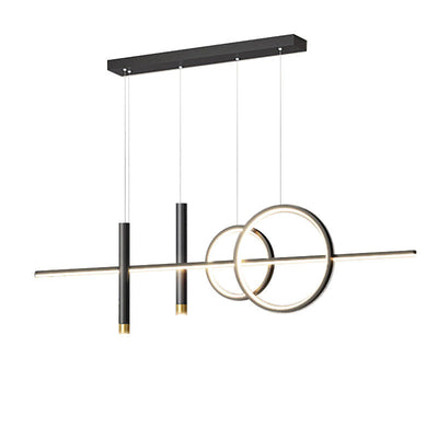 Modern LED Dining Table Ceiling Light – Adjustable Ring Design, Dimmable