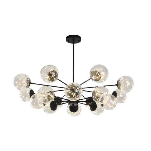 NobleLuminance Glass Ball Chandelier – Timeless Elegance for Luxurious Interiors