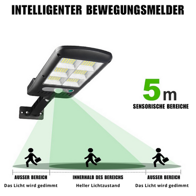 IlluminateSolar 6000K LED Street Light – Solar-Powered Outdoor Security Light with Motion Sensor