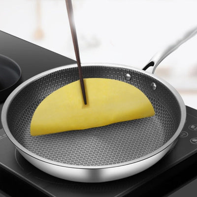 CuisinePro – Stainless Steel Non-Stick Frying Pan for Effortless & Professional Cooking