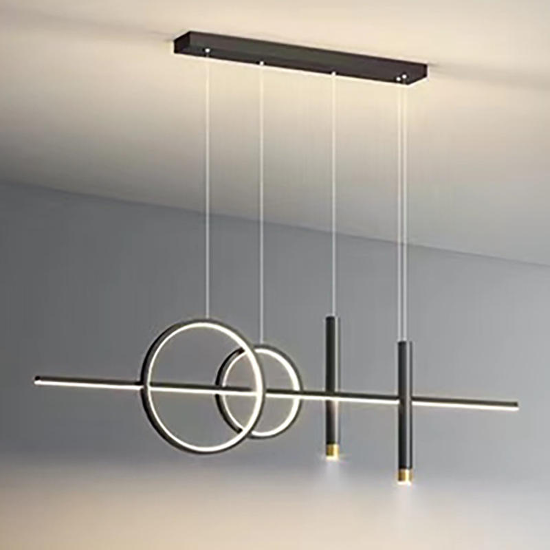 Modern LED Dining Table Ceiling Light – Adjustable Ring Design, Dimmable