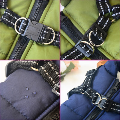 Insulated Dog Winter Coat with Harness – Warmth, Comfort & Safety