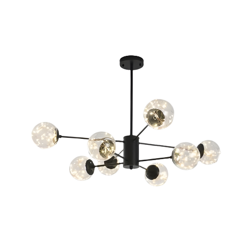 NobleLuminance Glass Ball Chandelier – Timeless Elegance for Luxurious Interiors