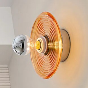 Vintage Ripple Glass Wall Sconce – Timeless Elegance with a Soft Glow